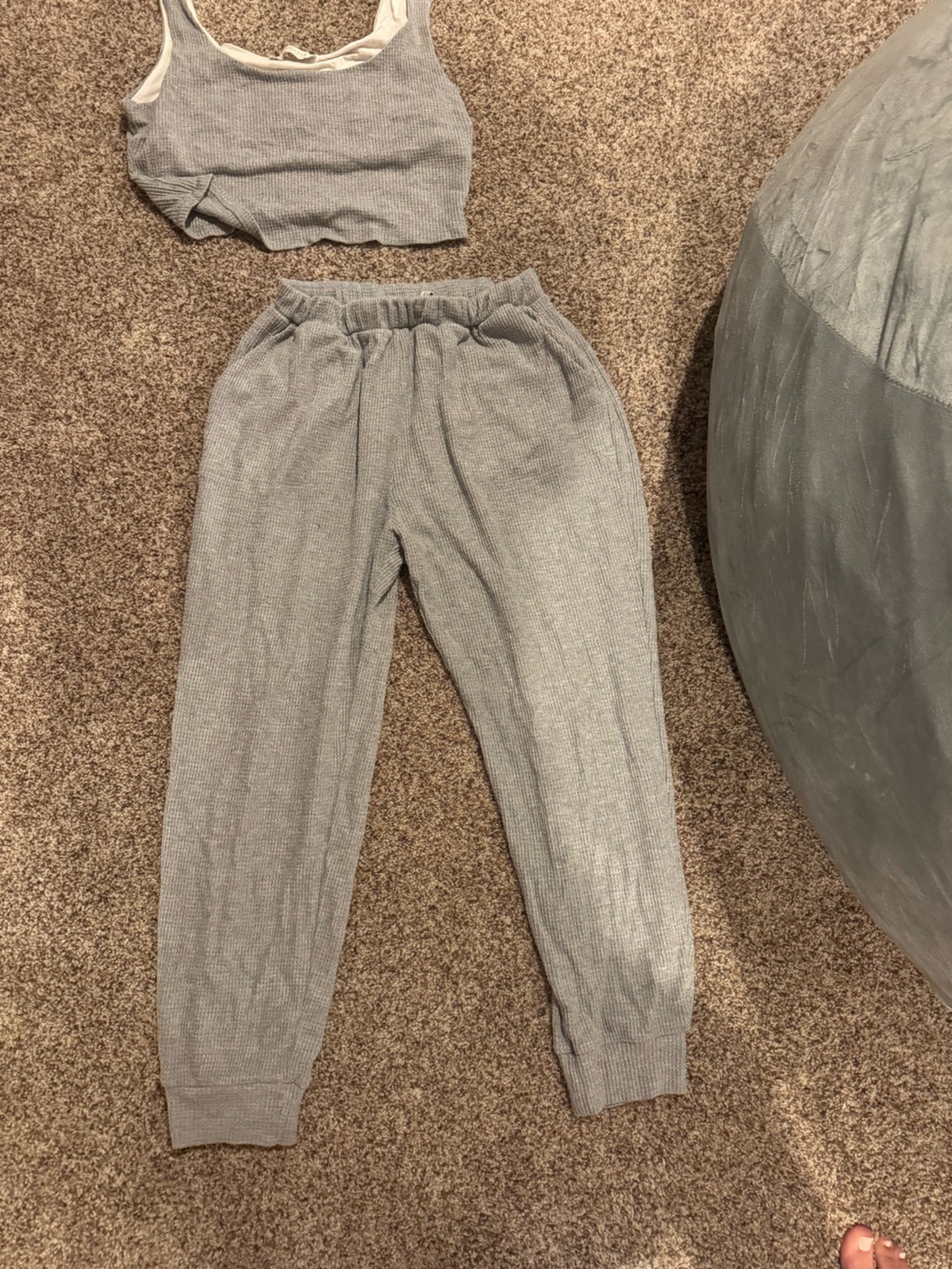 Abercrombie Soft A&F Waffle Jogger Set